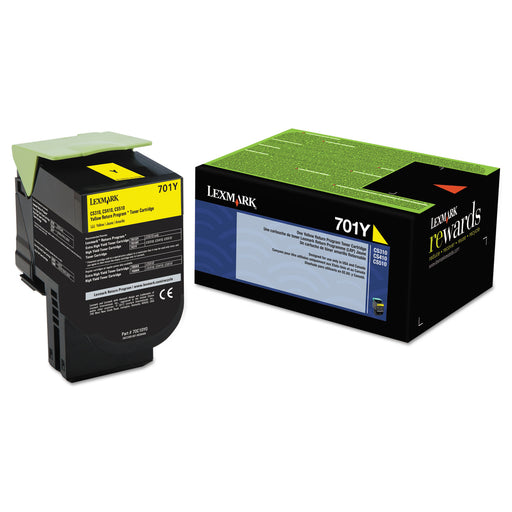 70C10Y0 LEXMARK 701Y YELLOW RETURN PROGRAM TONER CARTRIDGE