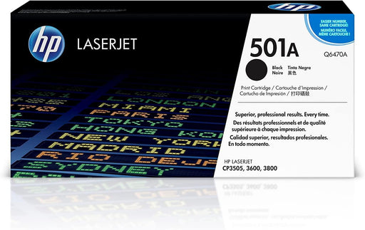 HP 501A (Q6470A) Black Original LaserJet Toner Cartridge