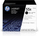 HP 55X (CE255XD) Black High Yield Original LaserJet Toner Cartridges, 2 Pack