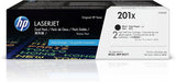 HP 201X (CF400XD) Black Original LaserJet Toner Cartridge, High Yield, 2/Pack