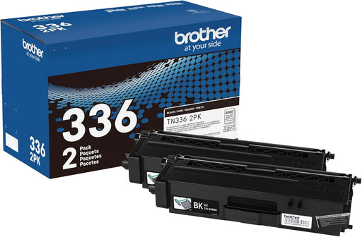 Brother Genuine TN336 2PK High-Yield Black Toner Cartridge