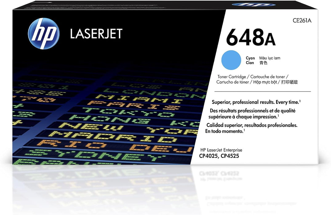 HP 648A (CE261A) Cyan Original LaserJet Toner Cartridge