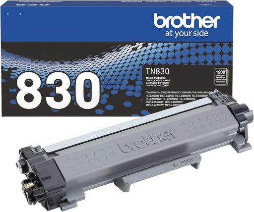 Brother Genuine TN830 Toner Cartridge - Standard Yield - Black