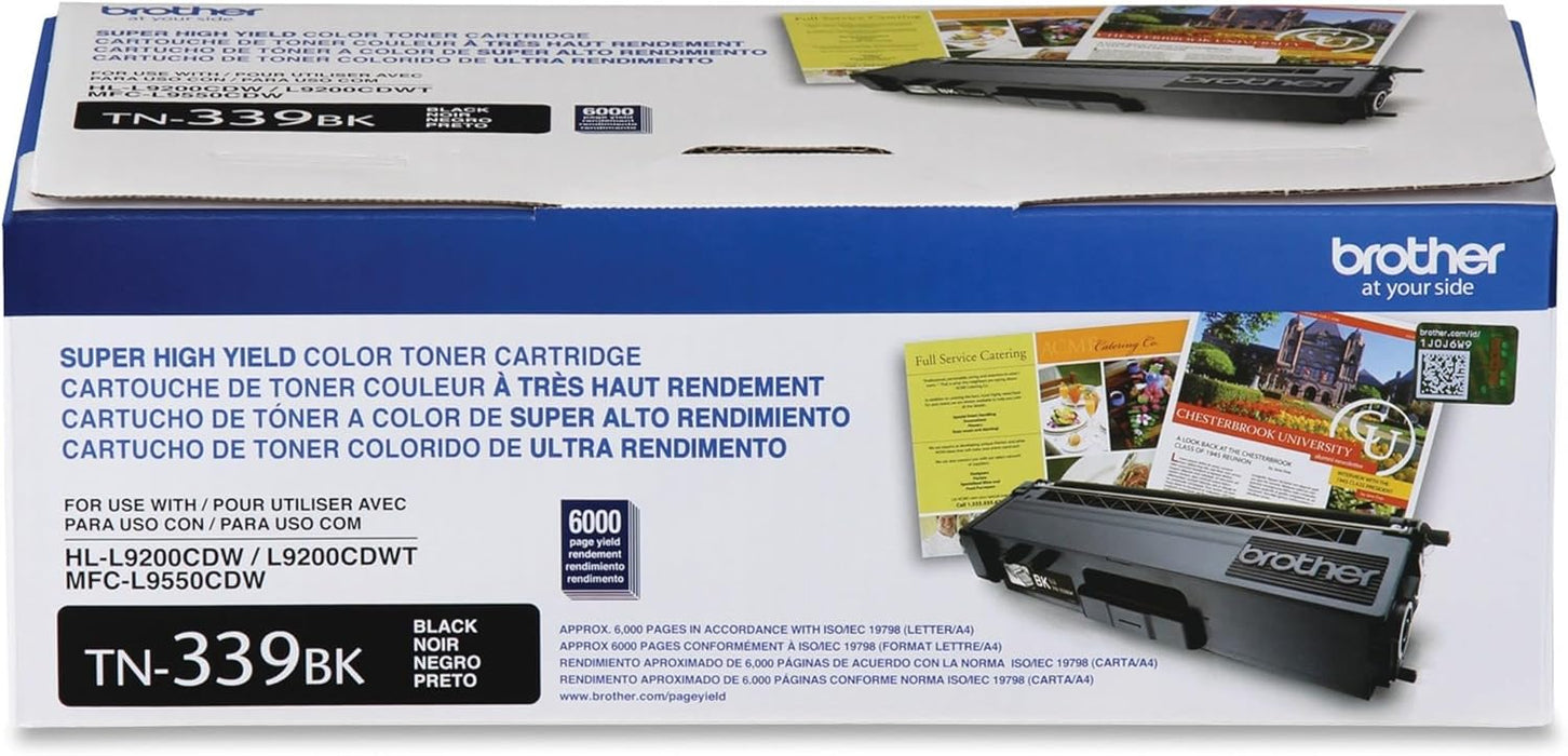 TN339BK BROTHER BLACK TONER 6K FOR MFCL9550CDW/HLL9200CDW