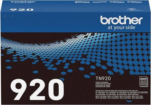 Brother Genuine TN920 Toner Cartridge - Standard Yield - Black