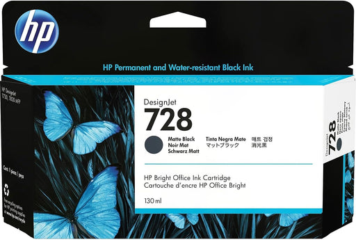 HP 728 130ml Matte Black Ink Cartridge