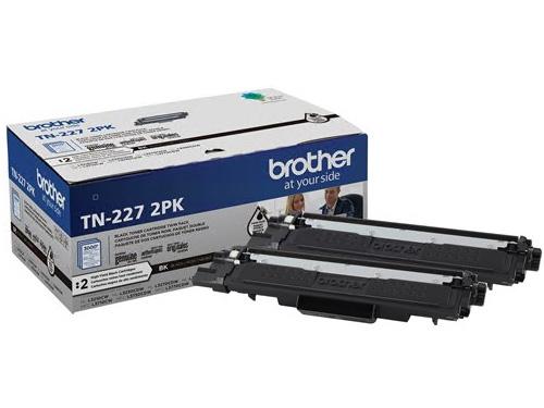 Brother Genuine TN227 2PK High-Yield Black Toner Cartridge