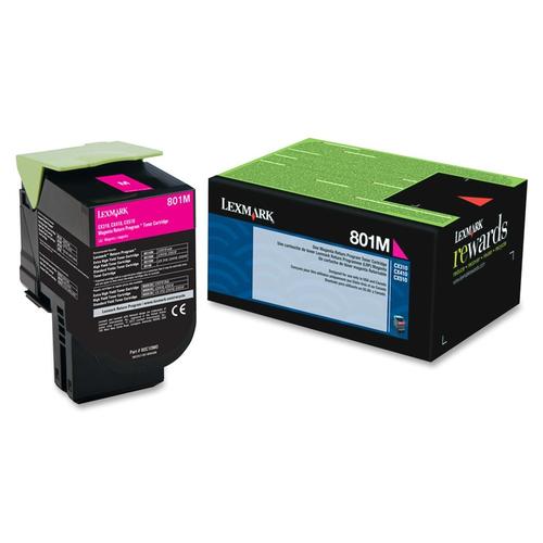 Lexmark 801M Magenta Return Program Toner Cartridge (80C10M0)