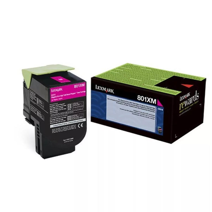 Lexmark 801XM Magenta Extra High Yield Return Program Toner Cartridge (80C1XM0)