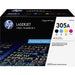 HP 305A Black/Cyan/Magenta/Yellow Quad LaserJet Toner Cartridge