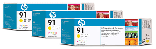 C9485A HP #91 3X 775ML YELLOW MULTIPACK